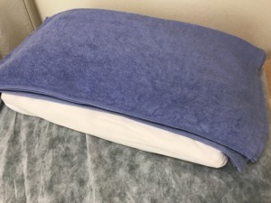 土台枕とバスタオル